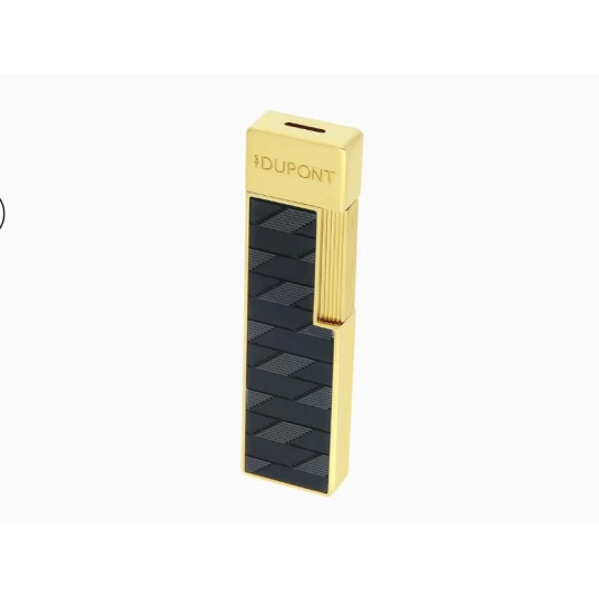 S.T. Dupont Twiggy Monogram 1872 Black szivaröngyújtó arany színű - Fekete és arany színű