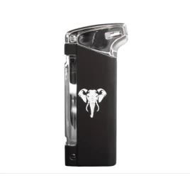 White Elephant Pro Bo Black pipagyújtó oldalsó lánggal - Fekete és Króm színű