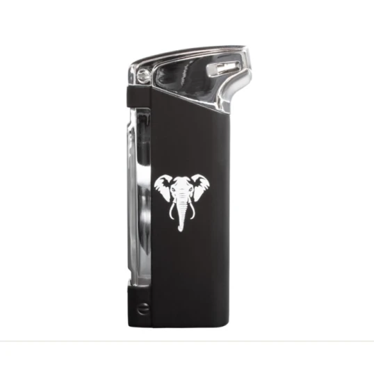White Elephant Pro Bo Black pipagyújtó oldalsó lánggal - Fekete és Króm színű