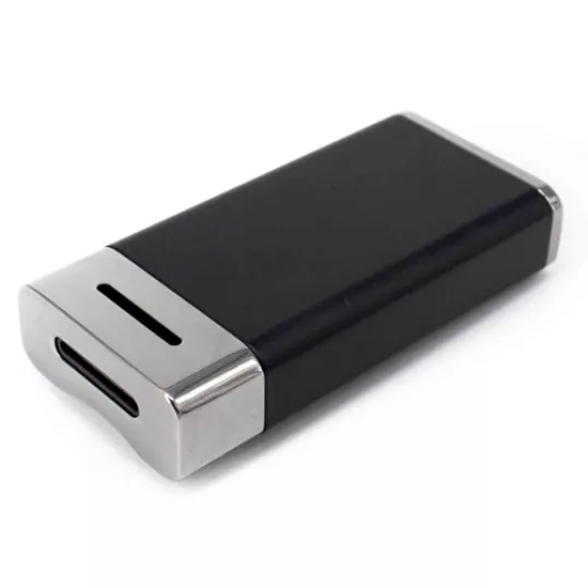 Winjet Premium Wide Flat lapos szúrólángos szivargyújtó beépített szivarfúróval - fekete és sötétszürke