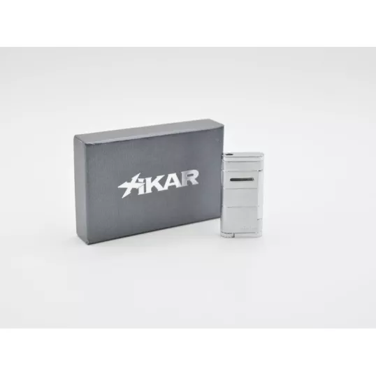 Xikar Allume Steel Silver szivar öngyújtó 1-es szúró lánggal - ezüst