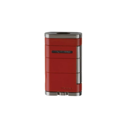 Xikar Allume Red Double - szivar öngyújtó 2-es szúró lánggal - vörös - Xikar Allume szivar öngyújtók - Double Lighter