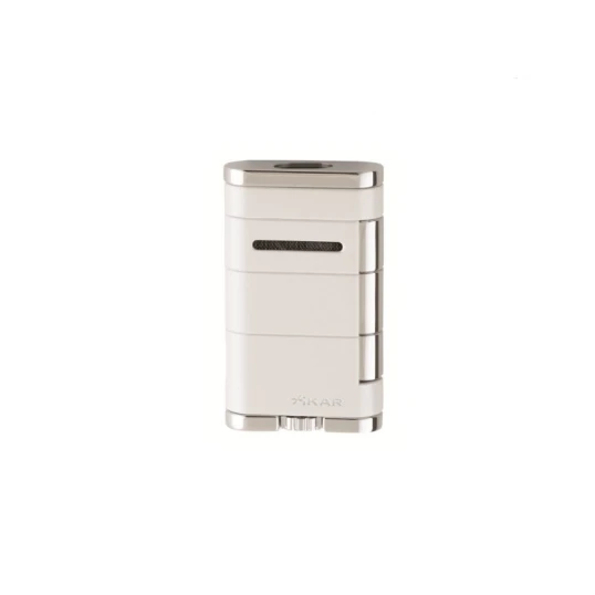 Xikar Allume Double - Alpine White szivar öngyújtó 2-es szúró lánggal - fehér - Xikar Allume szivar öngyújtók - Double Lighter