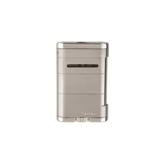 Xikar Allume Tabletop Silver, asztali szivargyújtó 3-as szúrólánggal - Ezüst szinű