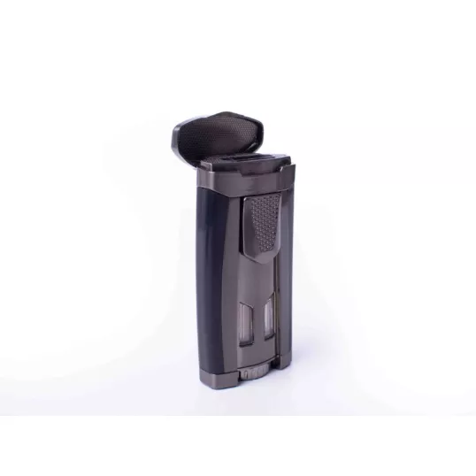 Xikar HP3 Dark Silver szivar öngyújtó 3-as szúró lánggal nagy méretű szivarokhoz - sötét szürke