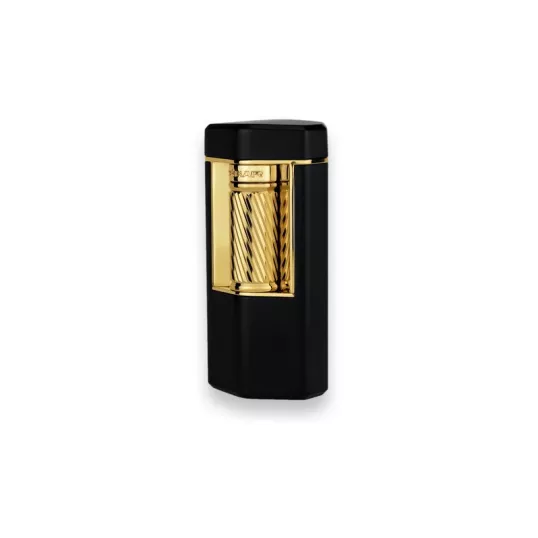 Xikar Meridian Black - Gold Soft Flame szivaros öngyújtó nagy méretű szivarokhoz is - fekete és arany
