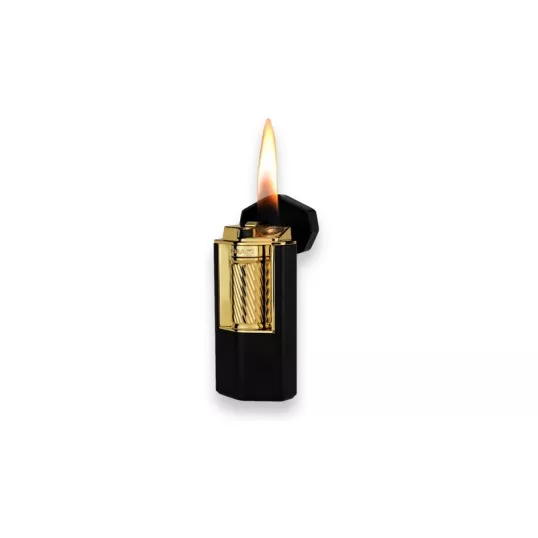 Xikar Meridian Black - Gold Soft Flame szivaros öngyújtó nagy méretű szivarokhoz is - fekete és arany