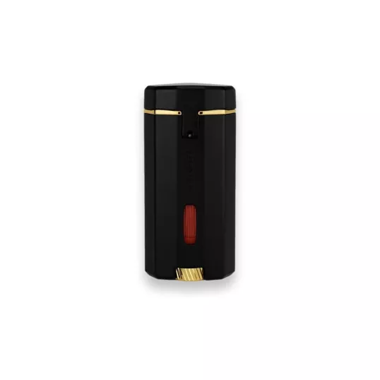 Xikar Meridian Black - Gold Soft Flame szivaros öngyújtó nagy méretű szivarokhoz is - fekete és arany