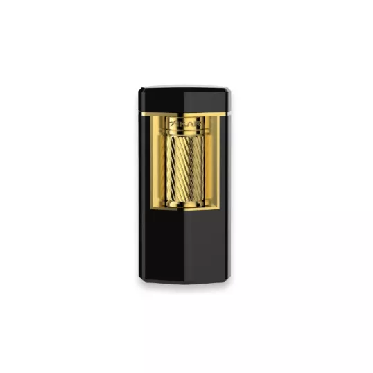 Xikar Meridian Black - Gold Soft Flame szivaros öngyújtó nagy méretű szivarokhoz is - fekete és arany