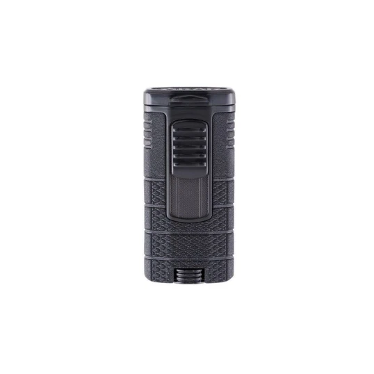 Xikar Tactical Triple Black, 3-as szúrólángos szivaröngyújtó övcsipesszel - fekete - Xikar Tactical Triple-Jet