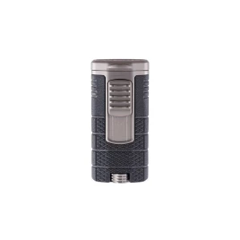 Xikar Tactical Triple Black and Gunmetal, 3-as szúrólángos szivaröngyújtó övcsipesszel