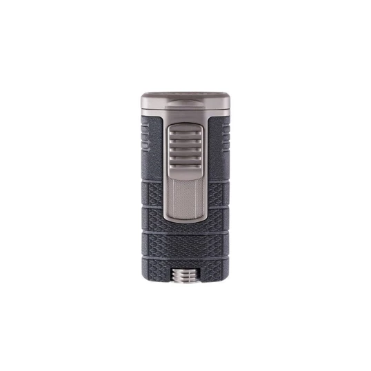 Xikar Tactical Triple Black and Gunmetal, 3-as szúrólángos szivaröngyújtó övcsipesszel - Xikar Tactical Triple-Jet