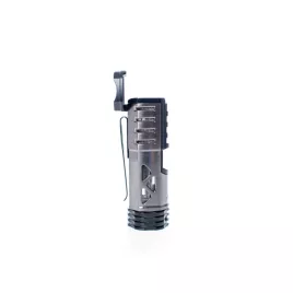 XIKAR Tactical 1 Gunmetal/Black szúrólángos szivaröngyújtó övcsipesszel - szürke/fekete