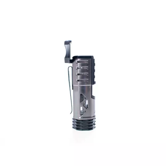 XIKAR Tactical 1 Gunmetal/Black szúrólángos szivaröngyújtó övcsipesszel - szürke/fekete