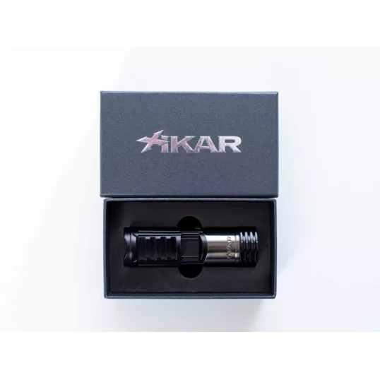 XIKAR Tactical 1 Gunmetal/Black szúrólángos szivaröngyújtó övcsipesszel - szürke/fekete
