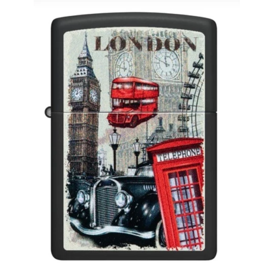 Zippo benzines öngyújtó – London vintage mintával