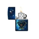 Zippo matt mély sötétkék (Navy Matte) benzines öngyújtó – Santa Cruz Space Dot Párduc mintával - Benzines öngyújtók