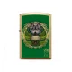 Zippo sárgaréz benzines öngyújtó – Anne Stokes „Earth Wolf” zöld farkas mintával