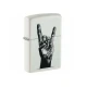 Zippo Benzines Vihargyújtó – Matt fehér „Rock Hand” mintával - Benzines öngyújtók