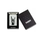 Zippo Benzines Vihargyújtó – Matt fehér „Rock Hand” mintával