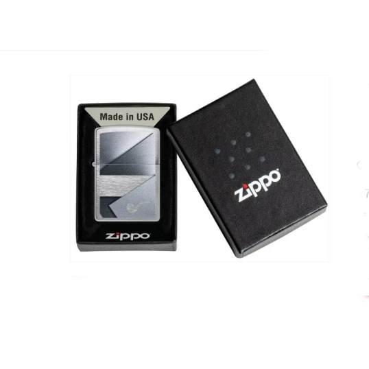 Zippo Pipe Metallic Design Brushed Chrome pipaöngyújtó - Minőségi pipás öngyújtó
