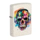 Zippo Skull Headphones Design benzines öngyújtó  - Színes fejhallgatós koponya mintával - Benzines öngyújtók