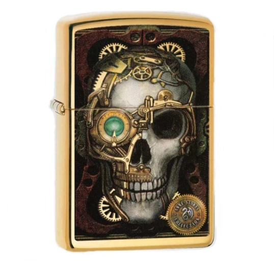 Zippo Anne Stokes benzines öngyújtó  - steampunk koponya mintával - Benzines öngyújtók