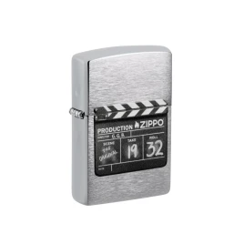 Zippo króm benzines öngyújtó  - Movie Clapper Production filmcsapó tábla