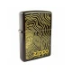 Zippo ajándék szett – Gold Fingerprint benzines öngyújtó, 125 ml benzin és tűzkő készlet díszdobozban
