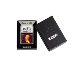 Zippo Bob Marley Laughing benzines öngyújtó – szálcsiszolt króm, limitált 2025