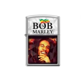 Zippo Bob Marley Laughing benzines öngyújtó – szálcsiszolt króm, limitált 2025