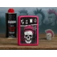 Zippo Punk Skull Design benzines öngyújtó – élénk pink, fejhallgatós koponyamintával - Benzines vihar öngyújtók