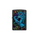 Zippo Santa Cruz Screaming Hand Black Light benzines öngyújtó – matt fekete, UV-fényben világító grafikával - Benzines vihar öngyújtók