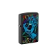 Zippo Santa Cruz Screaming Hand Black Light benzines öngyújtó – matt fekete, UV-fényben világító grafikával - Benzines vihar öngyújtók