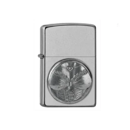 Zippo 3D Pin-Up Design króm benzines öngyújtó – dombornyomott női dekoltázs mintával