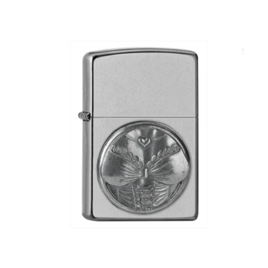 Zippo 3D Pin-Up Design króm benzines öngyújtó – dombornyomott női dekoltázs mintával - Benzines öngyújtók