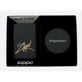 Zippo texturált fekete benzines öngyújtó ajándék telefon tartóval – ZippoDays szett