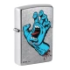 Zippo Santa Cruz Screaming Hand benzines gyújtó – szálcsiszolt króm, street art dizájn - Benzines öngyújtók