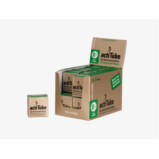 ActiTube Extra Slim aktívszenes pipafilter 6 mm – 20 x 10 db - Pipa filter