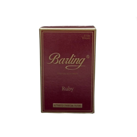 Barling Ruby aktív szenes pipafilter – 9 mm, 50 db - Denicotea szipka filter