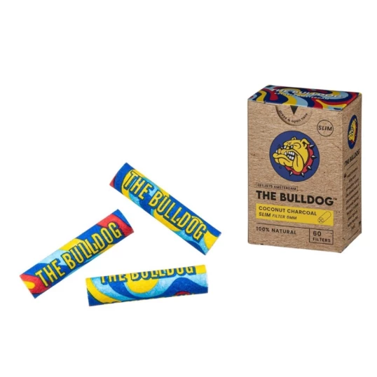 The Bulldog Coconut Charcoal Extra Slim aktívszenes pipafilter 6 mm – 60 db