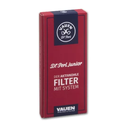 Vauen Dr. Perl Junior 9 mm-es aktívszén pipafilter – 10 db