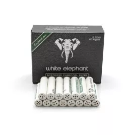 Pipafilter White Elephant Superflow aktívszén szűrő, 9mm - 40db