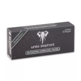 Pipafilter White Elephant Superflow aktívszén szűrő, 9mm - 20db