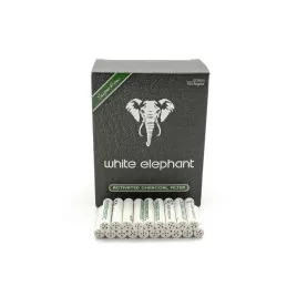 White Elephant Superflow 9 mm-es aktívszén pipafilter – 150 db