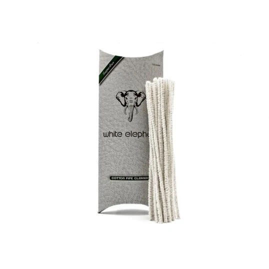 White Elephant Superflex pipatisztító szárkefe fehér, kónikus – 100 db - Pipa tisztító