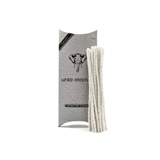 White Elephant Superflex pipatisztító szárkefe fehér, kónikus – 100 db