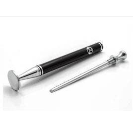 Rattrays Thin Caber Triskel Tamper, pipatömködő kihúzható pipa szurkálóval fekete/króm színű - Rattrays emblémával