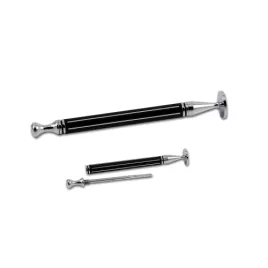 Rattrays Thin Caber Stripe, pipatömködő kihúzható pipa szurkálóval fekete/króm színű - csíkos mintával