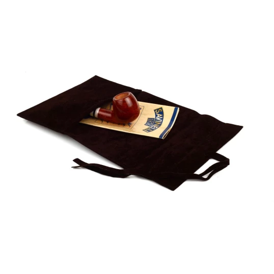 Savinelli bársony pipatáska 1 pipa számára – sötétbarna - Savinelli